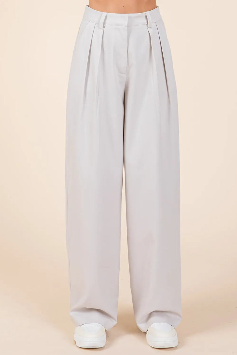 Mittoshop Pintuck Detail High Rise Pants for Women - Love Salve 