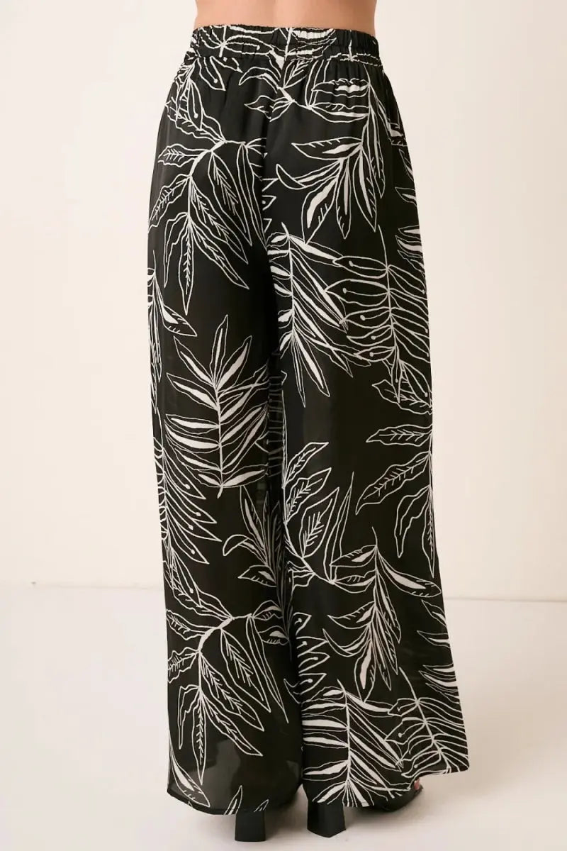 Mittoshop Printed Wide Leg Pants for Stylish Comfort - Love Salve 