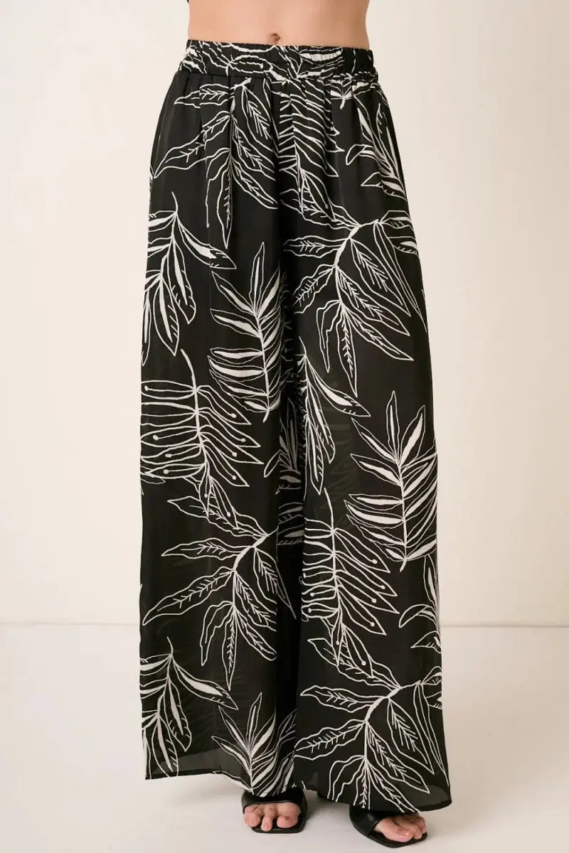 Mittoshop Printed Wide Leg Pants for Stylish Comfort - Love Salve 