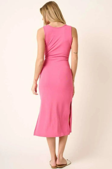 Mittoshop Side Slit Wide Strap Midi Tank Dress for Women - Love Salve 