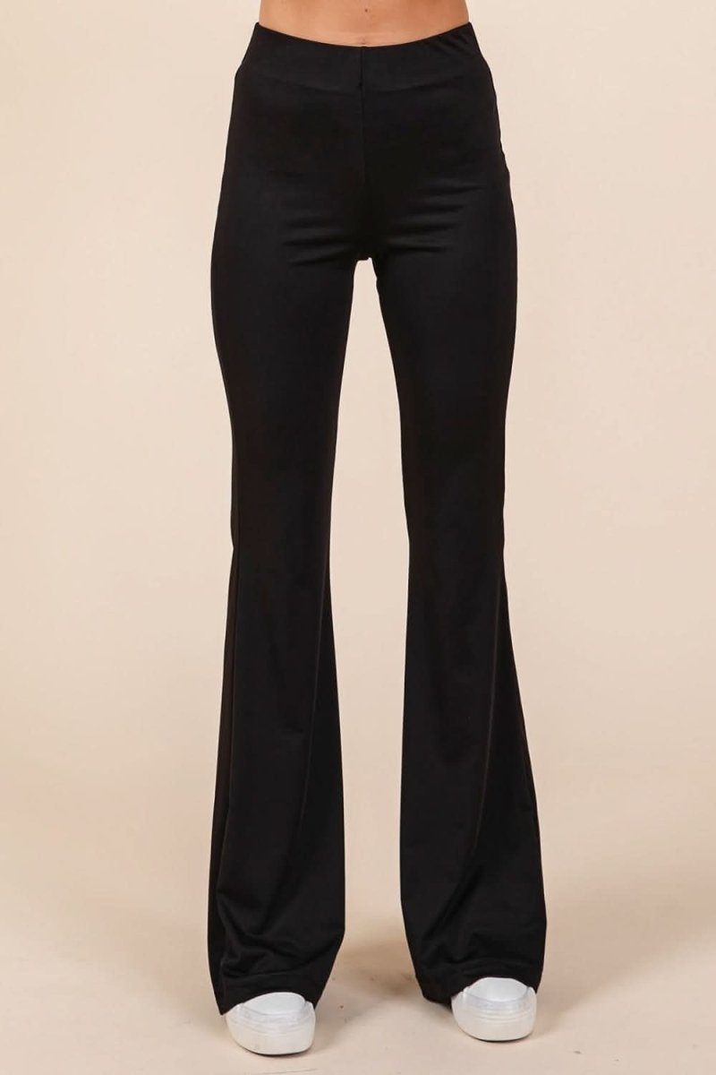 Mittoshop Stretchy Soft Elastic Waist Flare Pants - Love Salve 