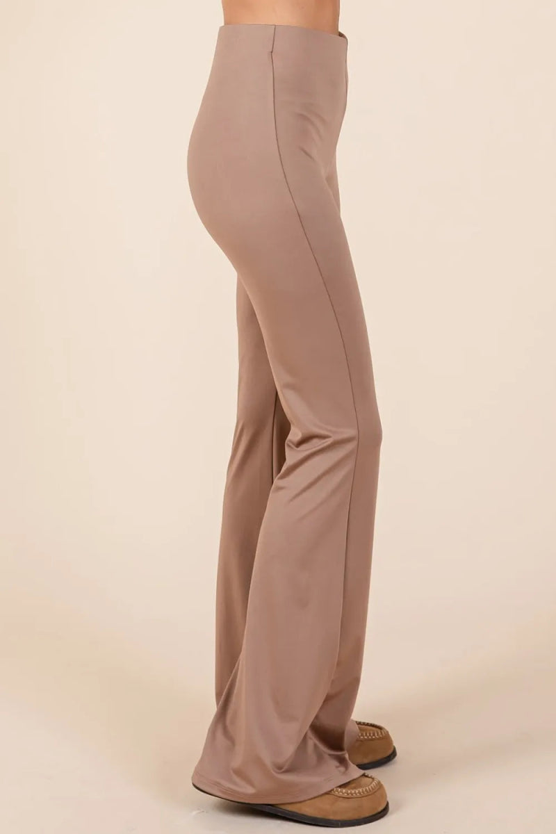 Mittoshop Stretchy Soft Elastic Waist Flare Pants for Women - Love Salve 