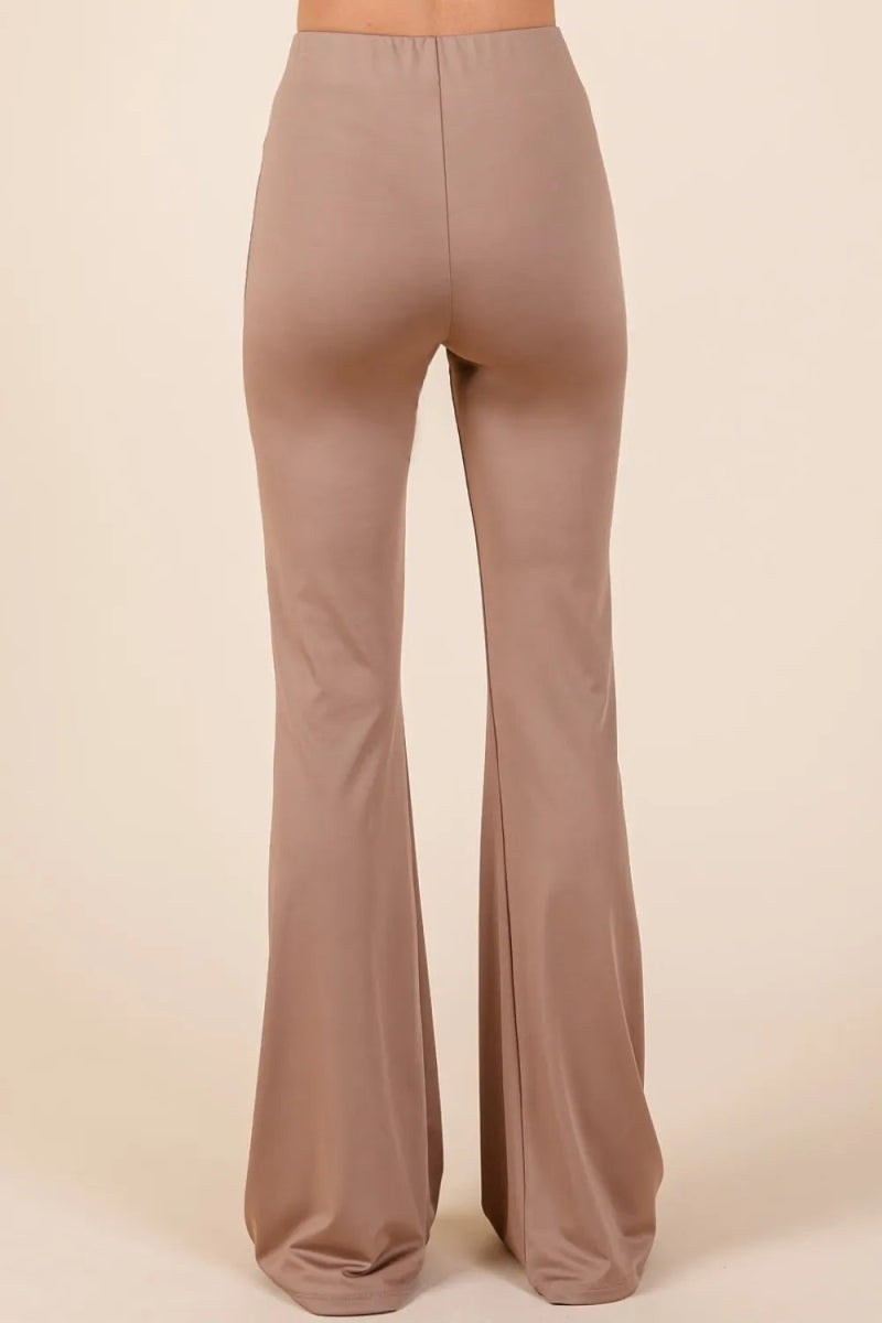 Mittoshop Stretchy Soft Elastic Waist Flare Pants for Women - Love Salve 