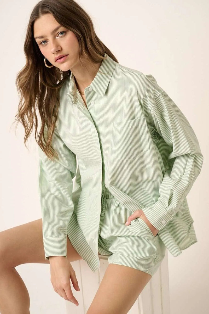 Mittoshop Striped Shirt and Shorts Set - Love Salve