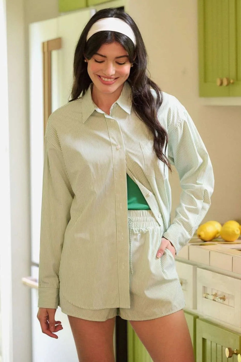 Mittoshop Striped Shirt and Shorts Set - Love Salve
