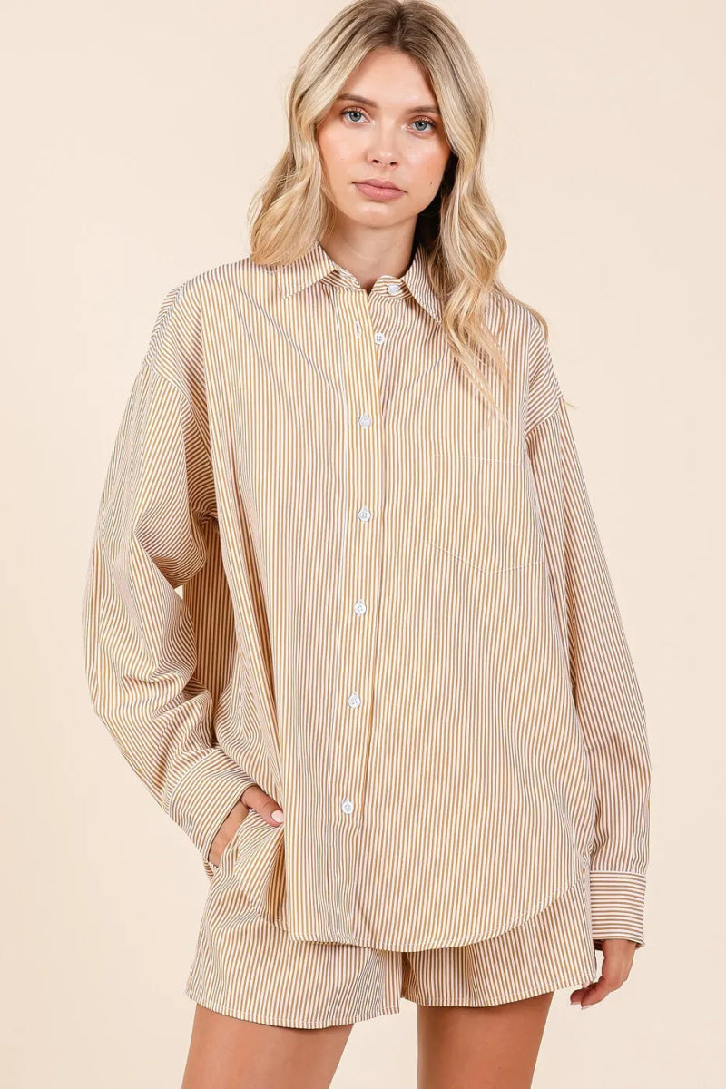 Mittoshop Striped Shirt and Shorts Set - Love Salve