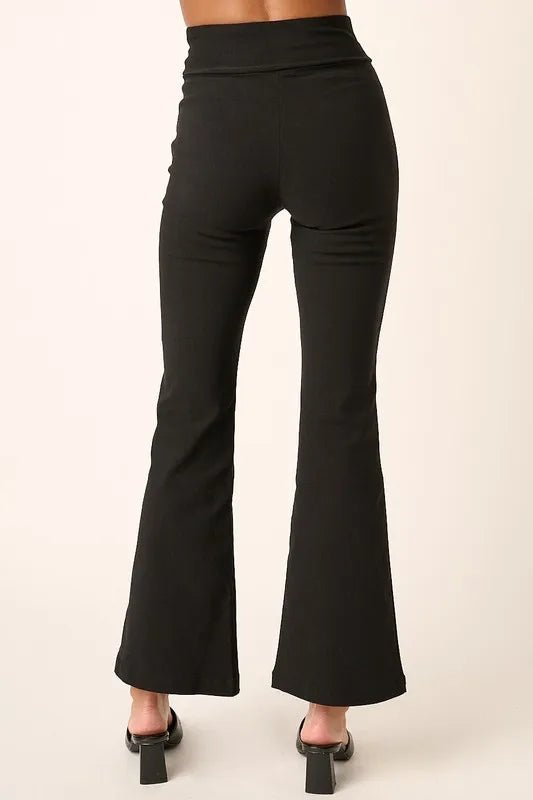 Mittoshop Surplice V Waist Flare Pants for Chic Style - Love Salve 