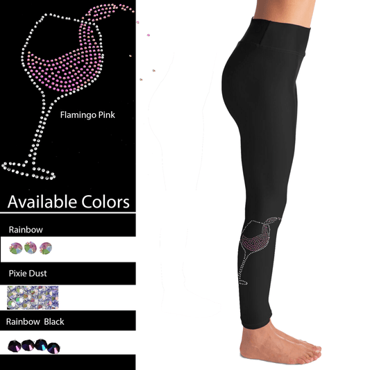 Wine Glass Leggings with Pockets Many Colors MM