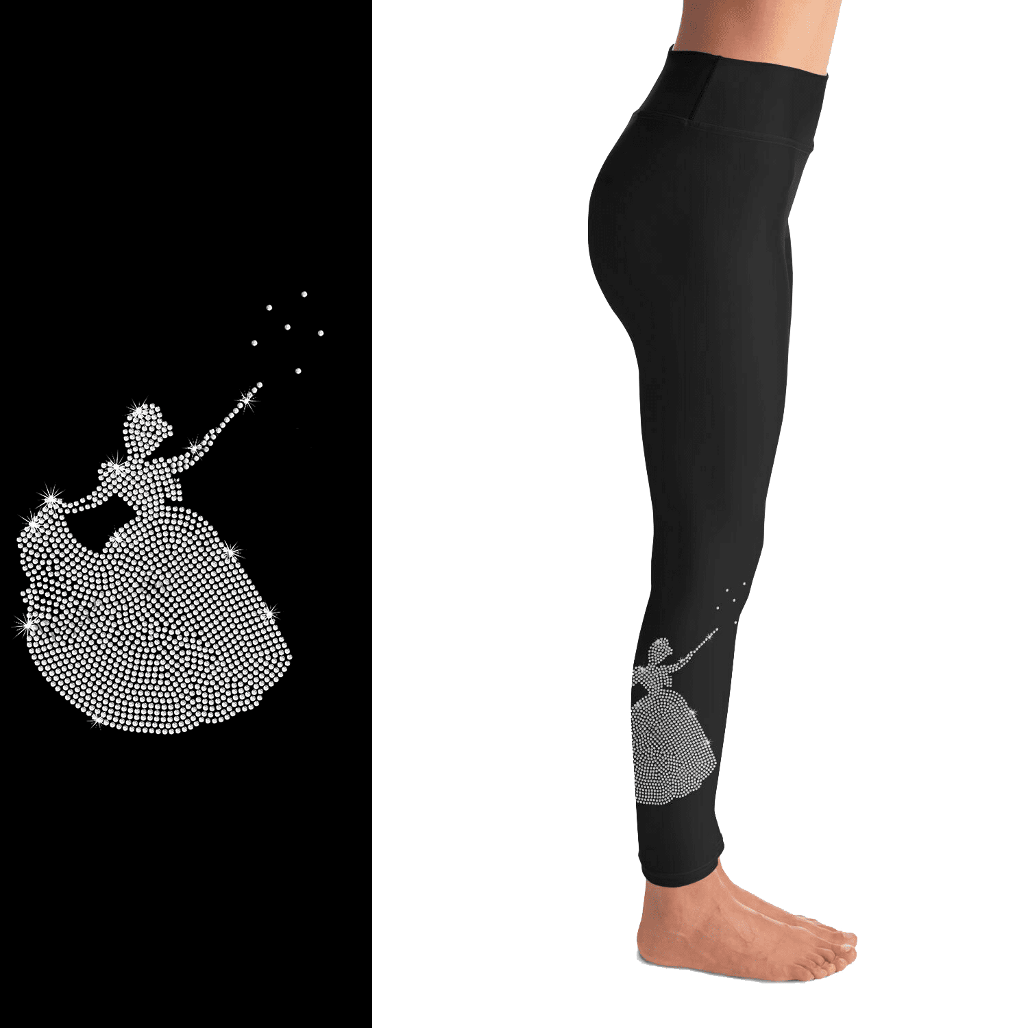 Princess Rhinestone Leggings with Pockets MM