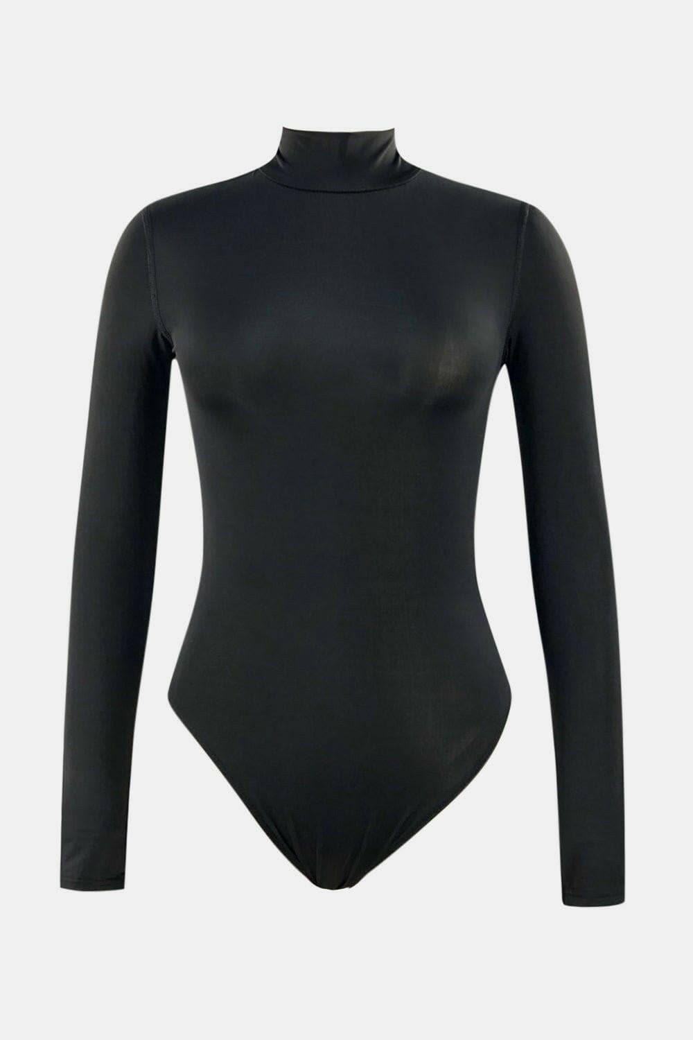 Mock Neck Long Sleeve One-Piece Swimwear - Love Salve