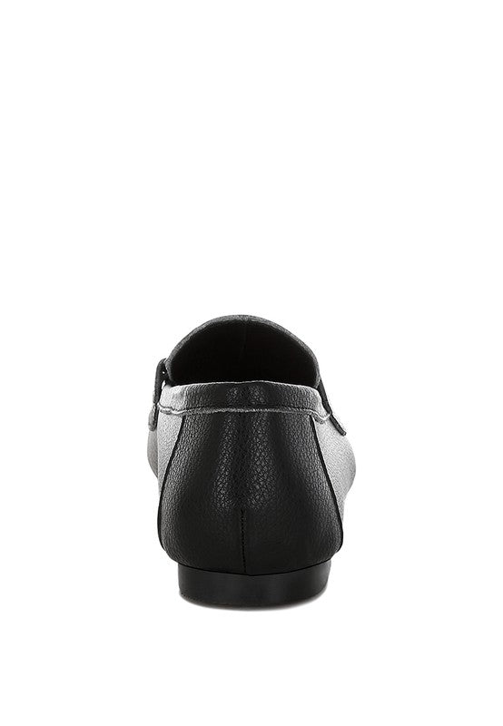 Modaha Horsebit & Embellished Real Leather Loafers for Women - Love Salve 