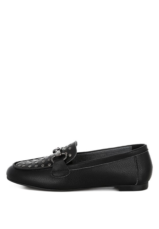 Modaha Horsebit & Embellished Real Leather Loafers for Women - Love Salve 