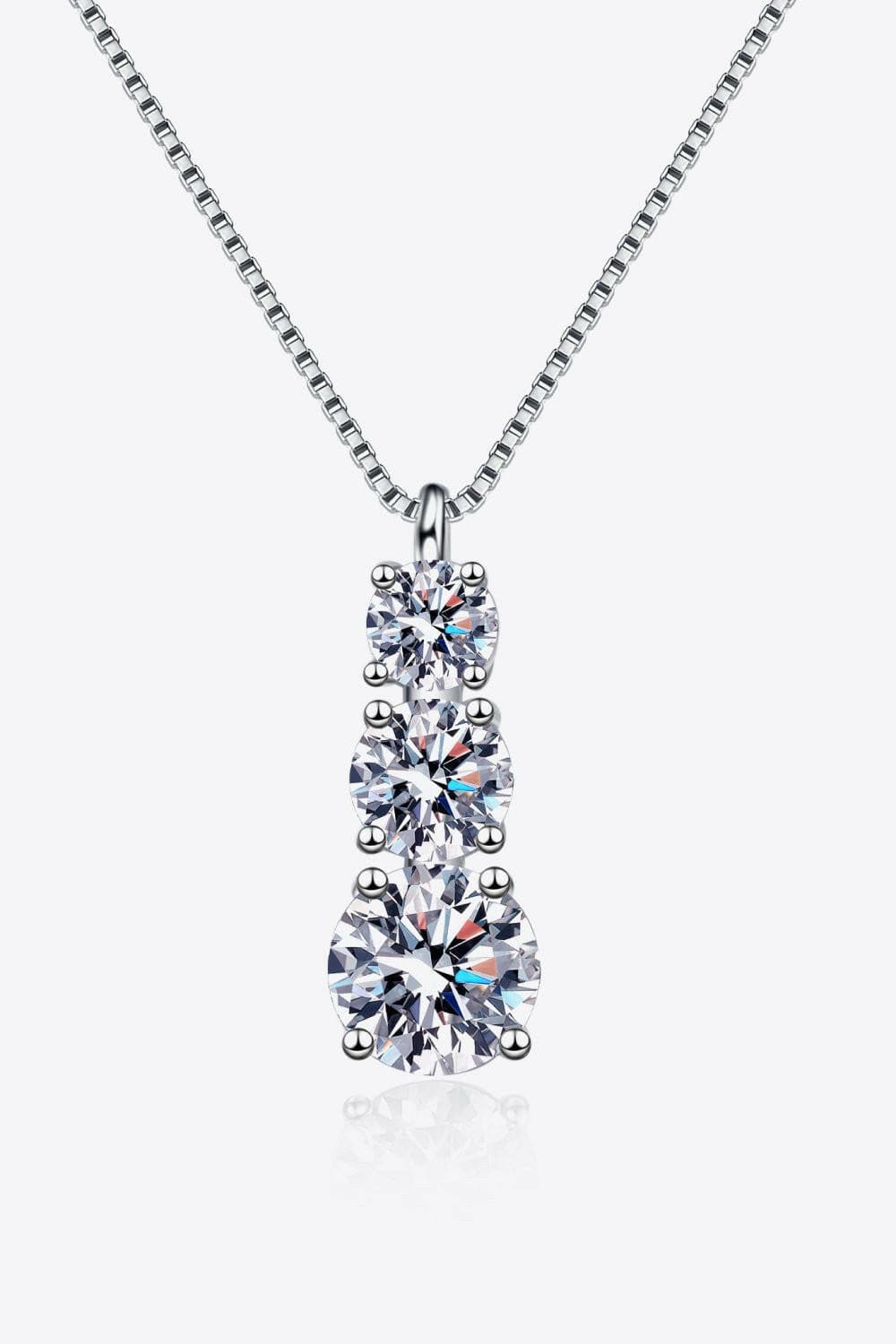 Moissanite Triple-Pendant Necklace - Love Salve