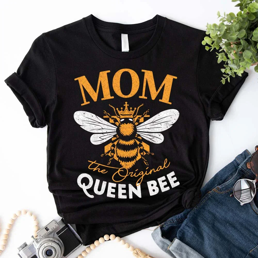 Adorb.co brand tag on the Mom, The Original Queen Bee Shirt, signifying the quality and authenticity of this unique graphic t