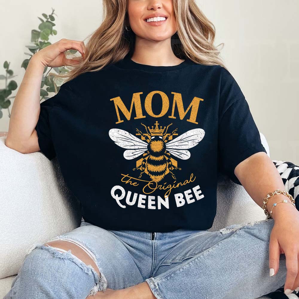 Mom, The Original Queen Bee Shirt – Stylish & Fun Mother's Day Tee Adorb.co