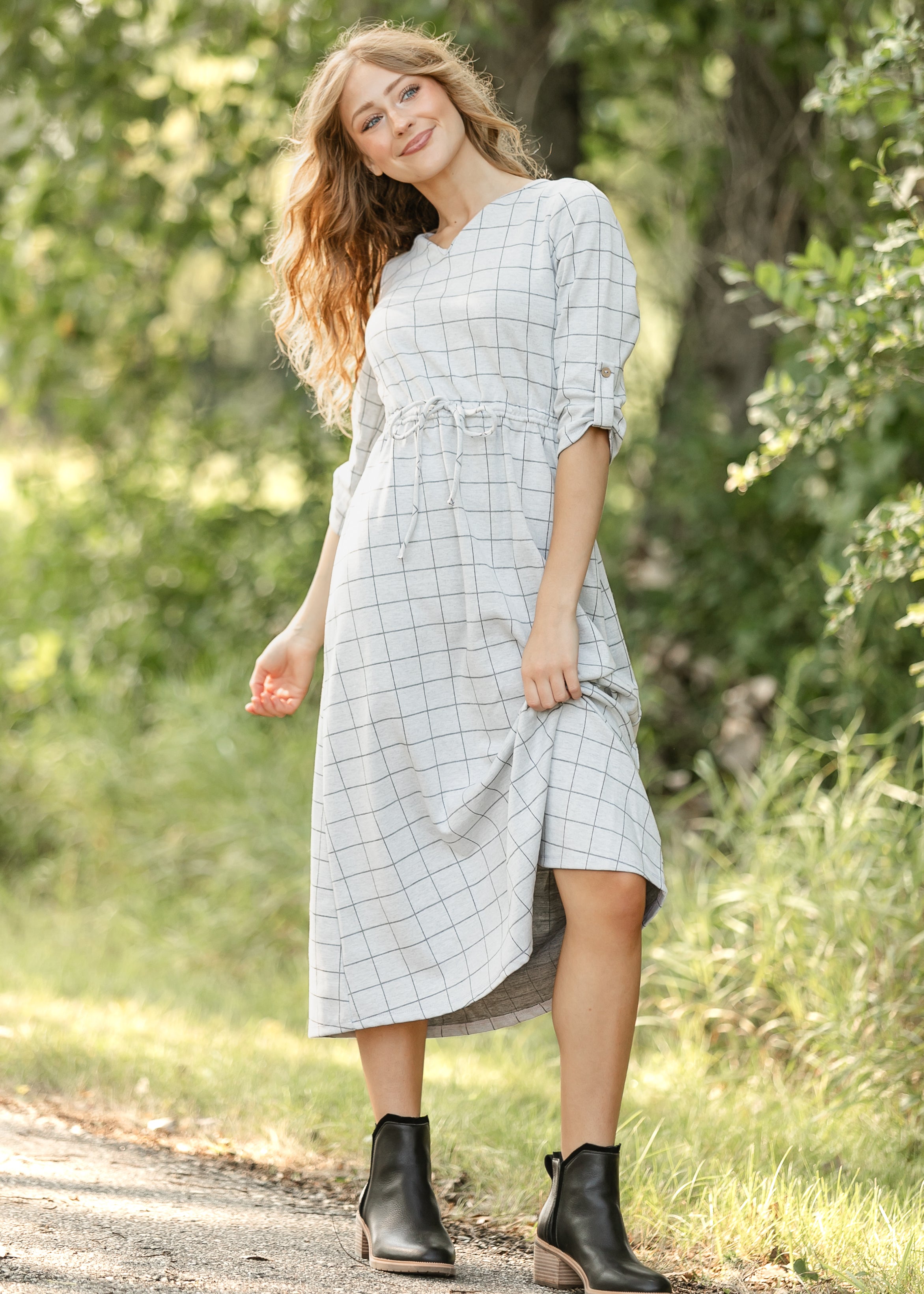 Monica Tie Waist Midi Dress Inherit Co.