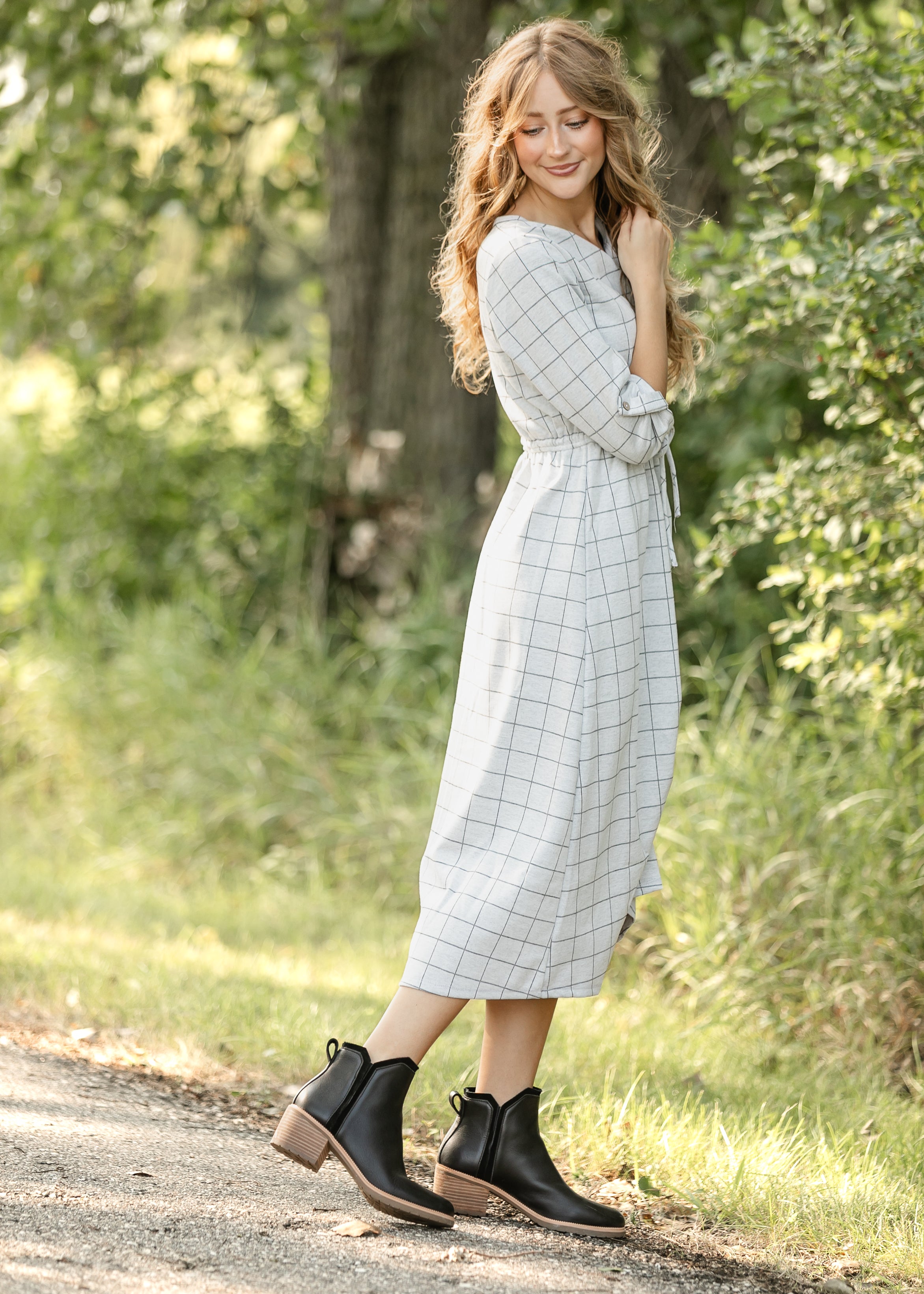 Monica Tie Waist Midi Dress Inherit Co.
