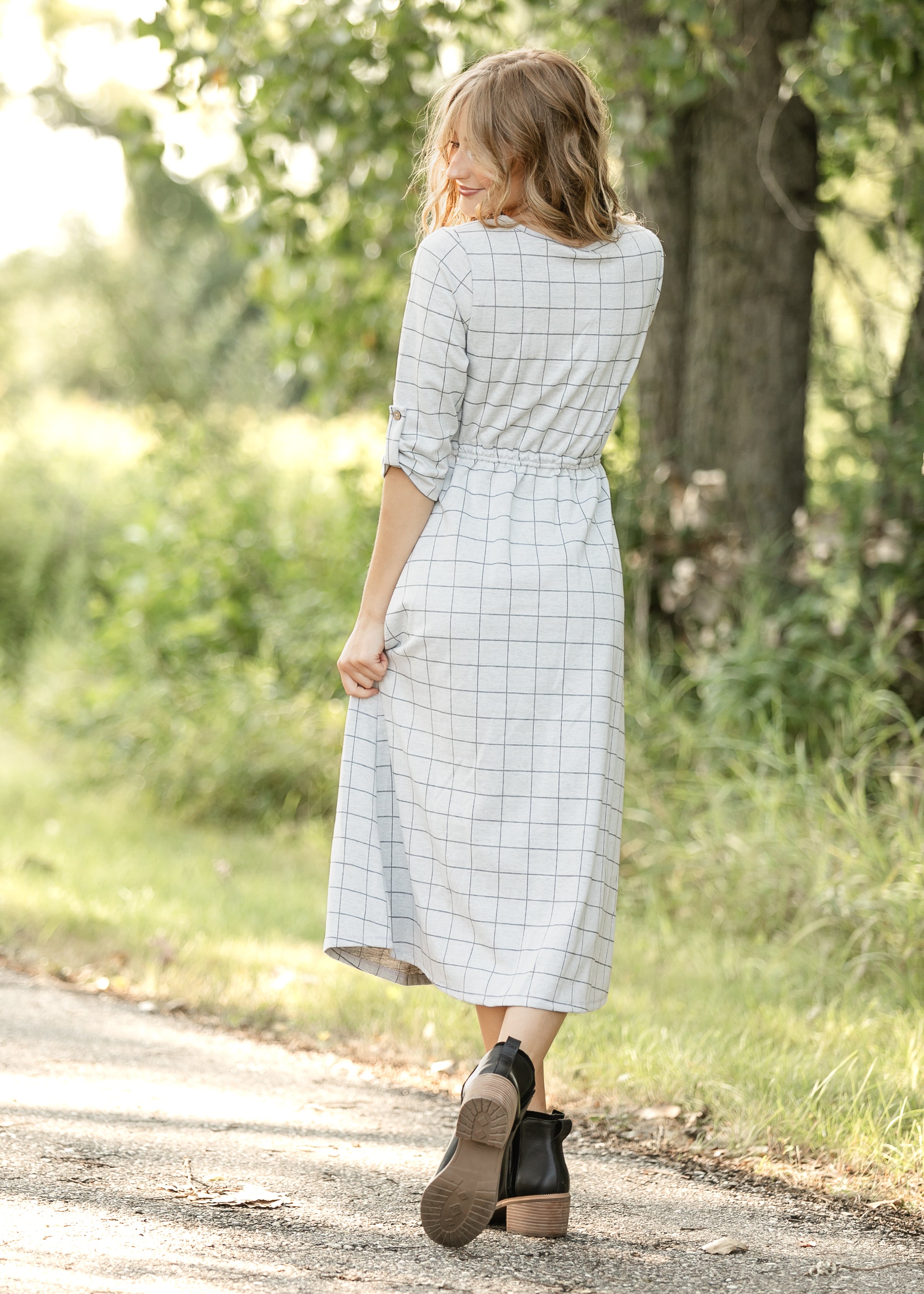 Monica Tie Waist Midi Dress Inherit Co.