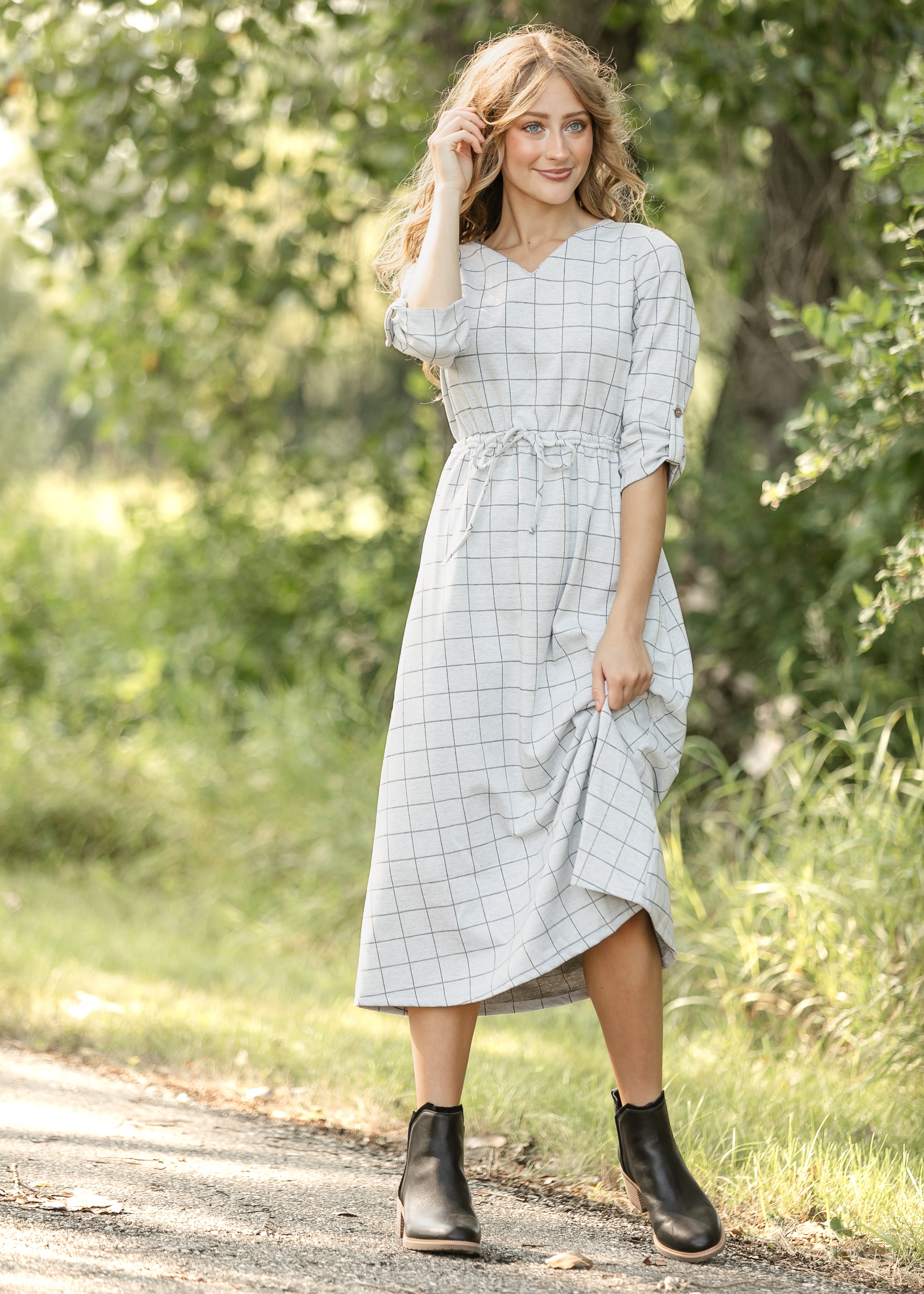 Monica Tie Waist Midi Dress Inherit Co.