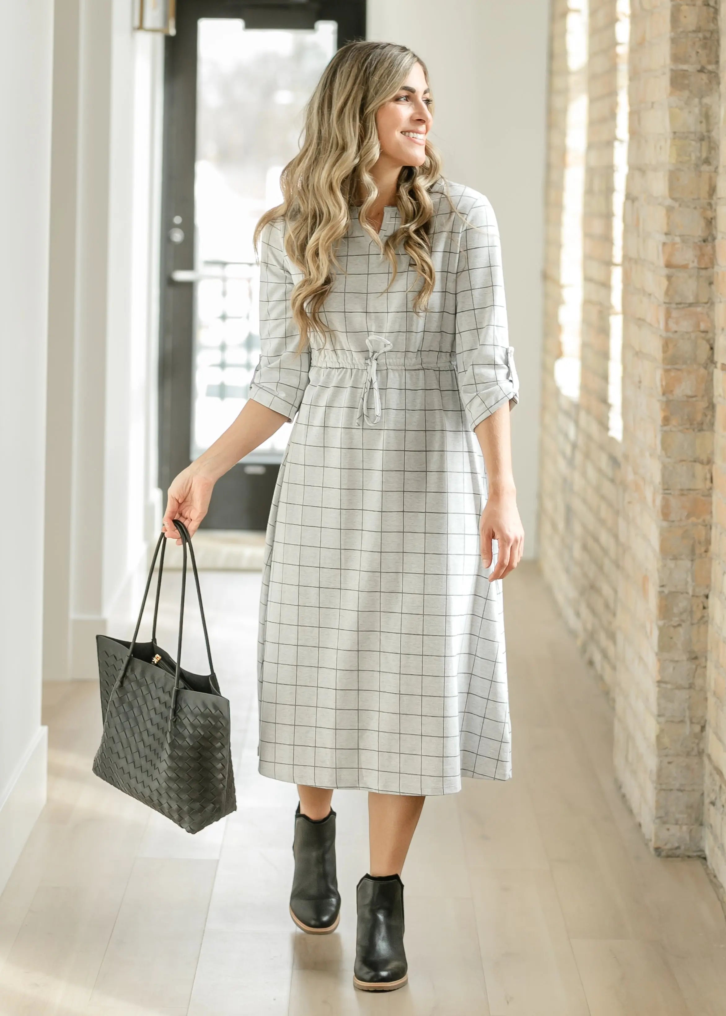 Monica Tie Waist Midi Dress Inherit Co.