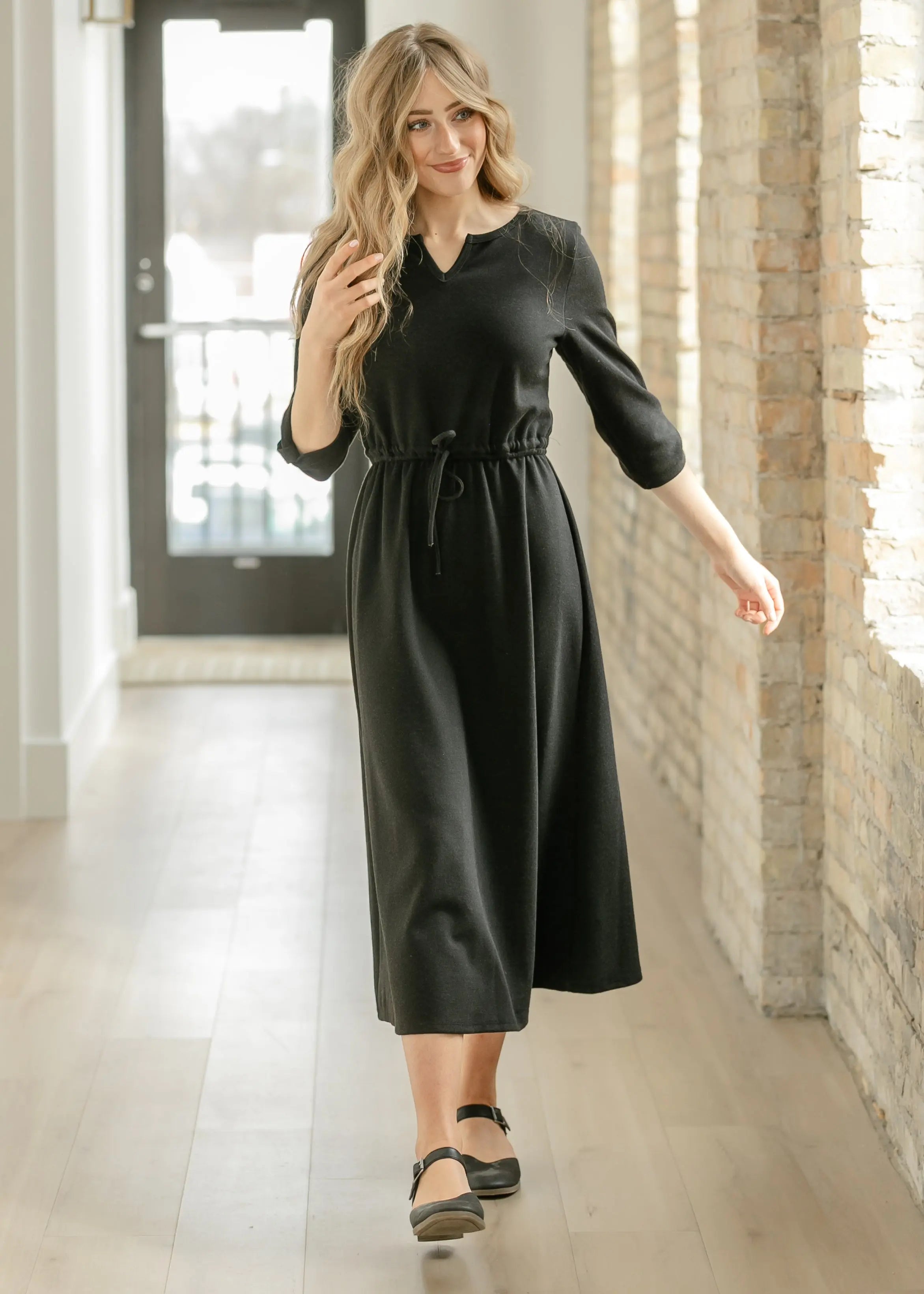 Monica Tie Waist Midi Dress Inherit Co.
