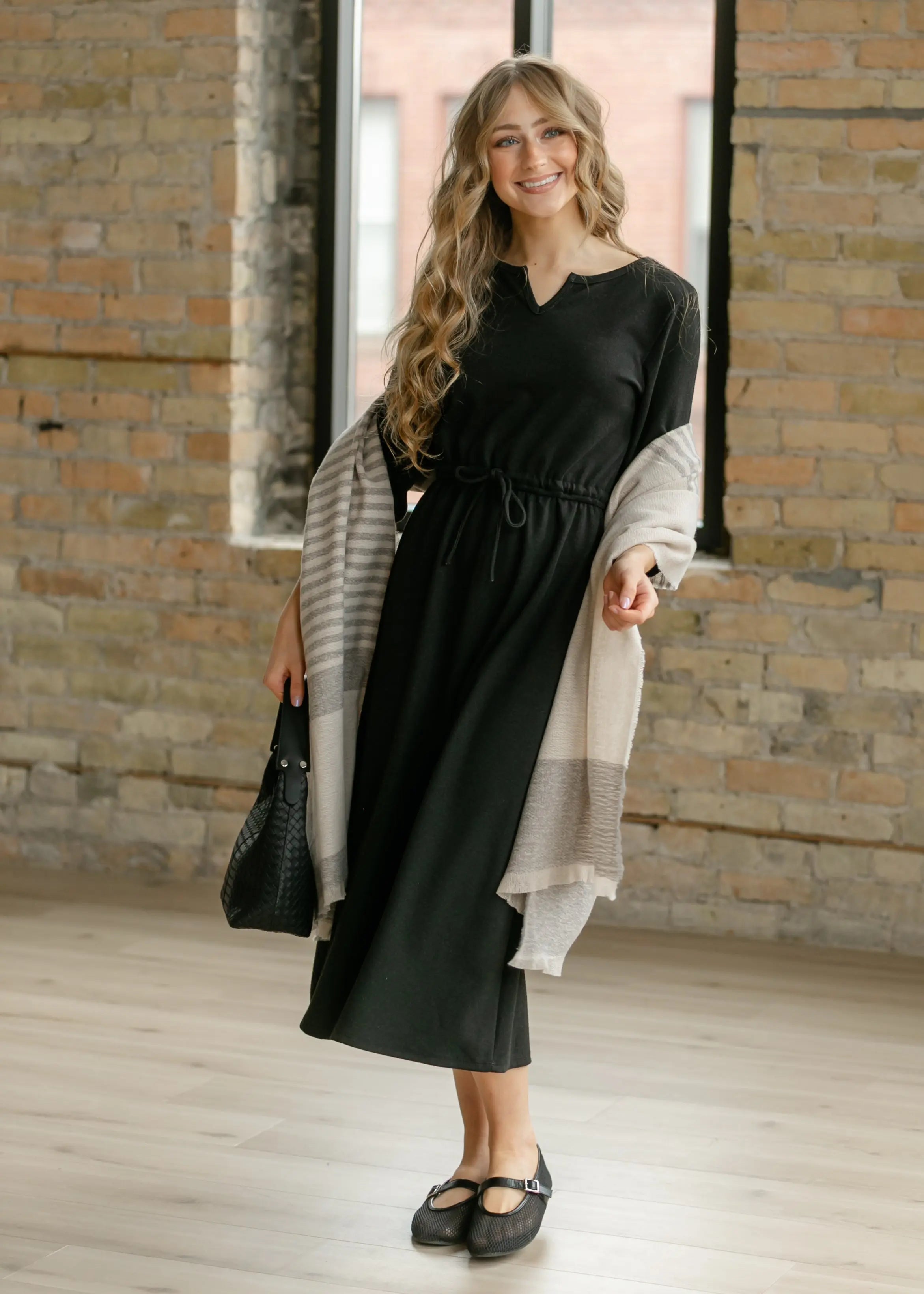 Monica Tie Waist Midi Dress Inherit Co.