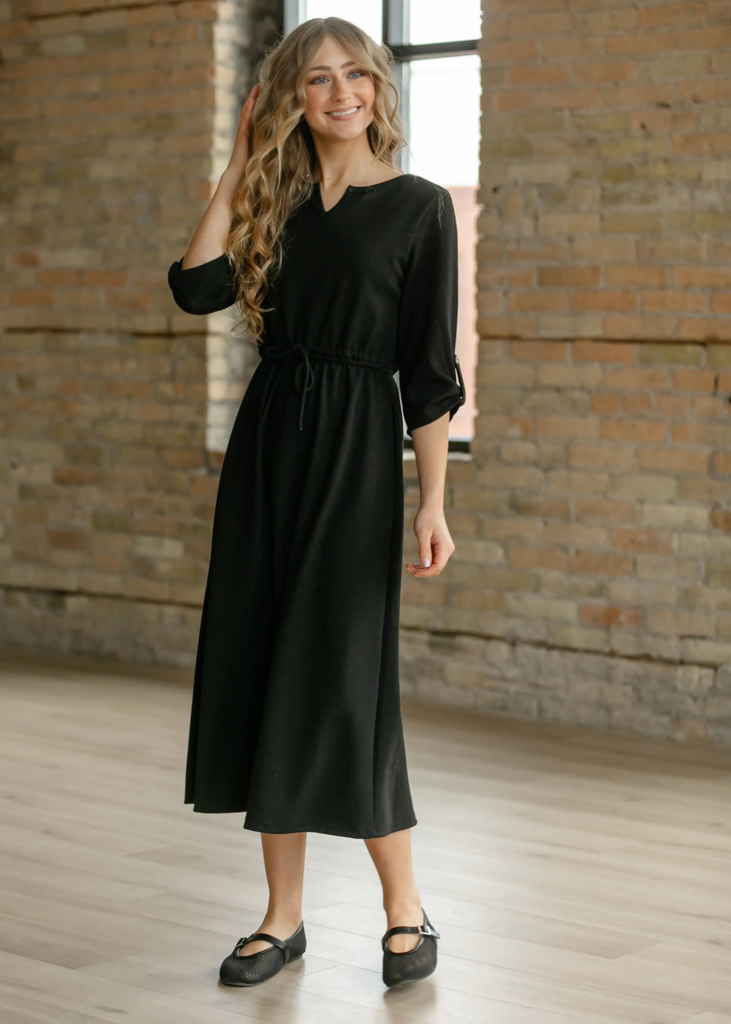 Monica Tie Waist Midi Dress Inherit Co.