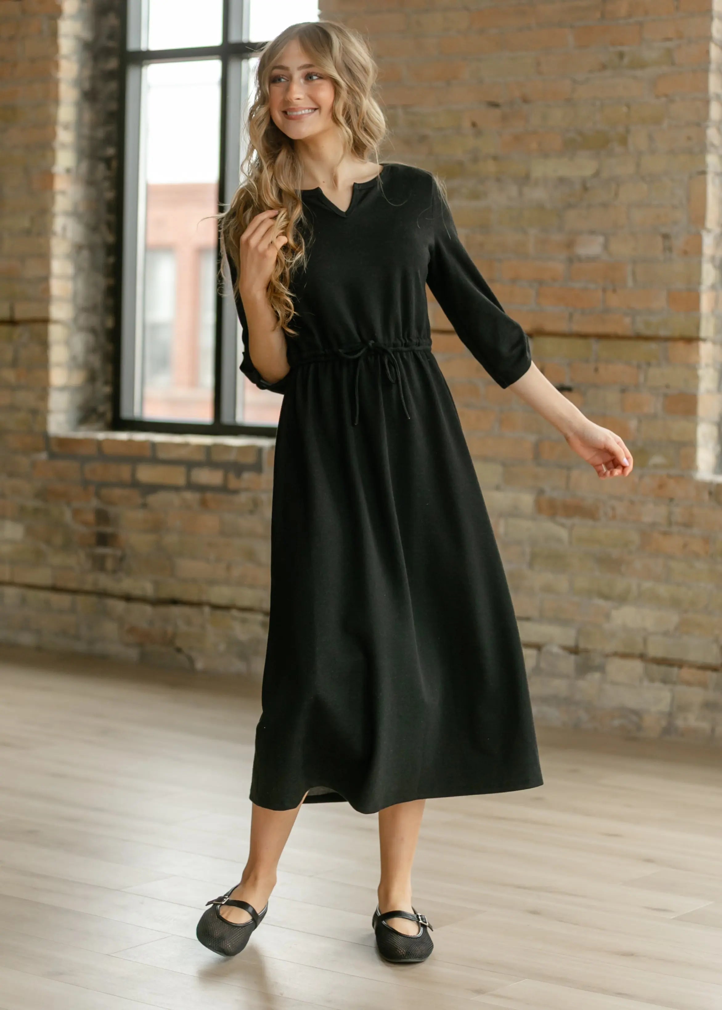 Monica Tie Waist Midi Dress Inherit Co.