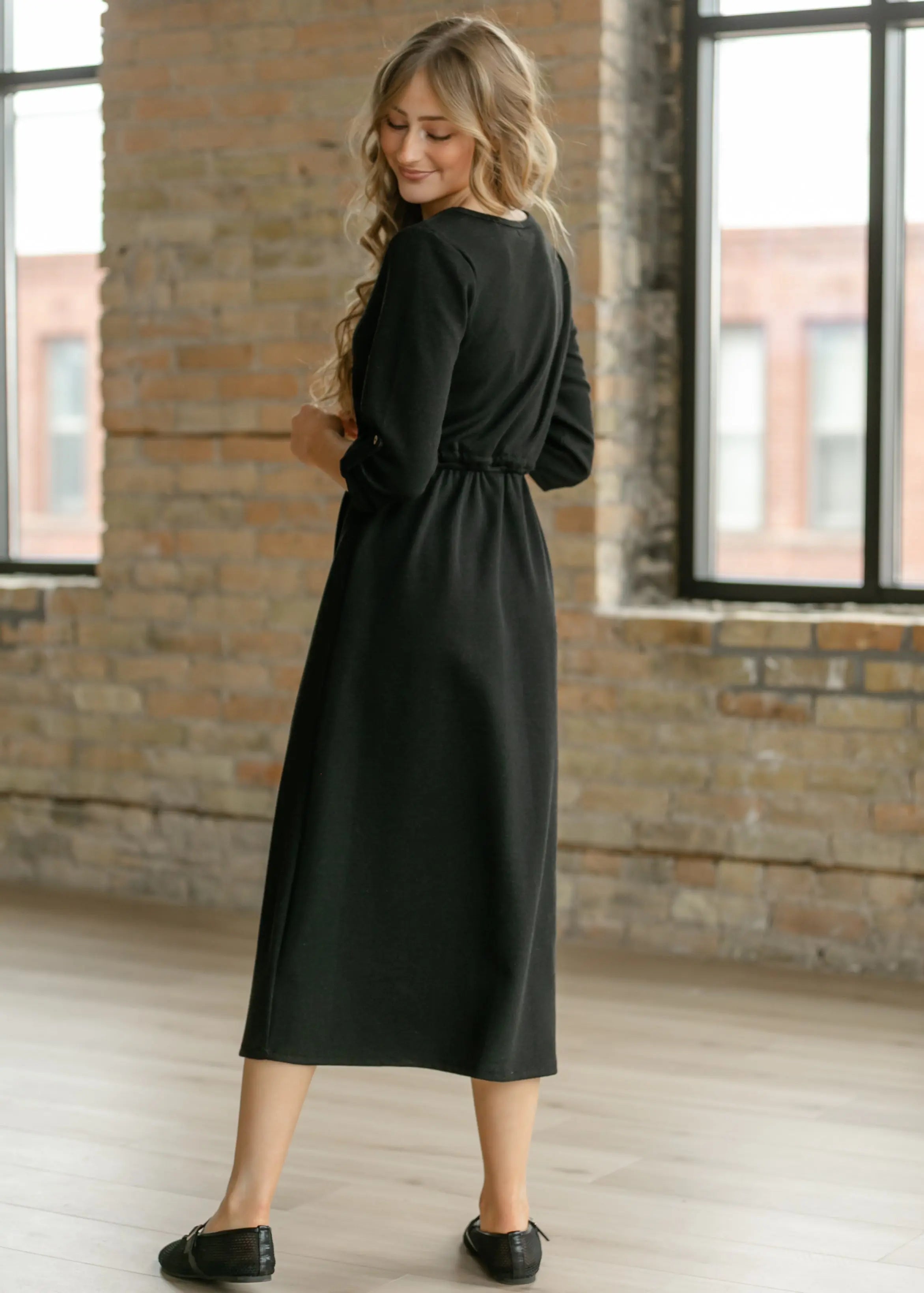 Monica Tie Waist Midi Dress Inherit Co.