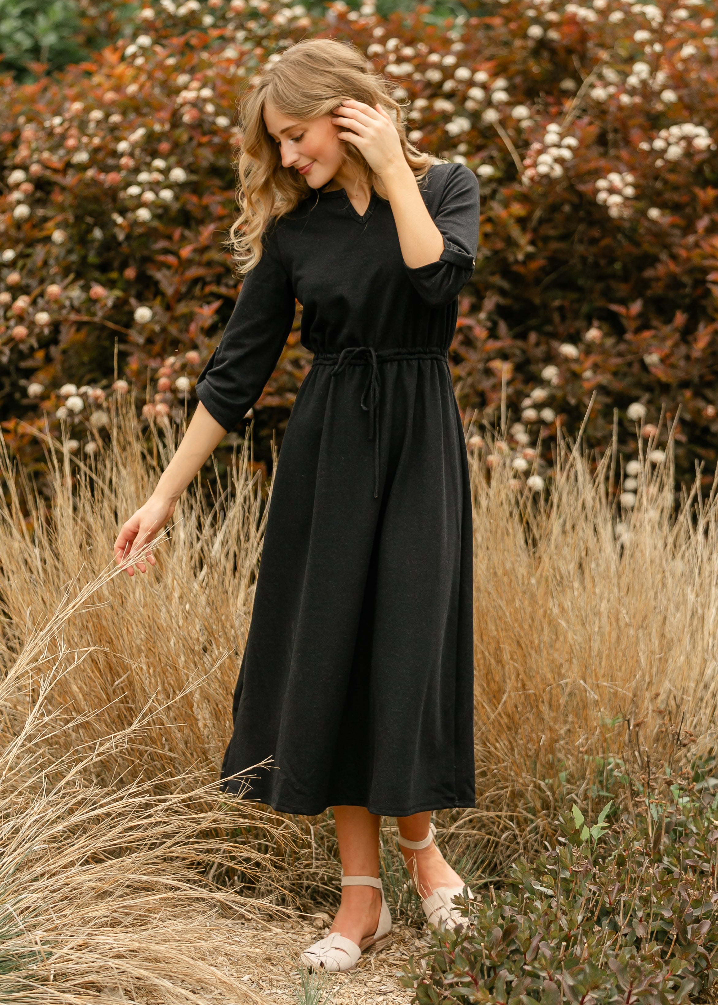 Monica Tie Waist Midi Dress Inherit Co.
