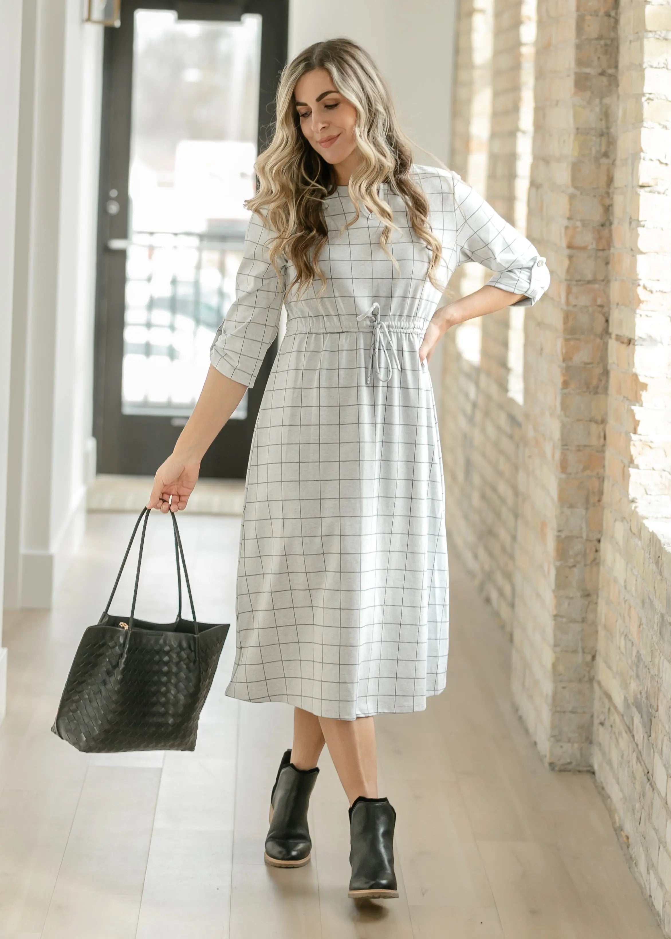 Monica Tie Waist Midi Dress Inherit Co.