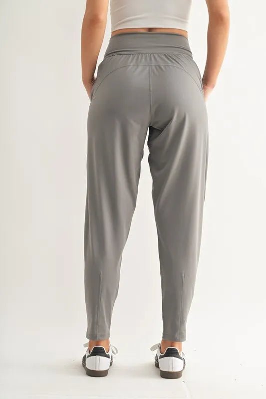 MONO B Flowbarrel High Waist Active Pants for Women - Love Salve 