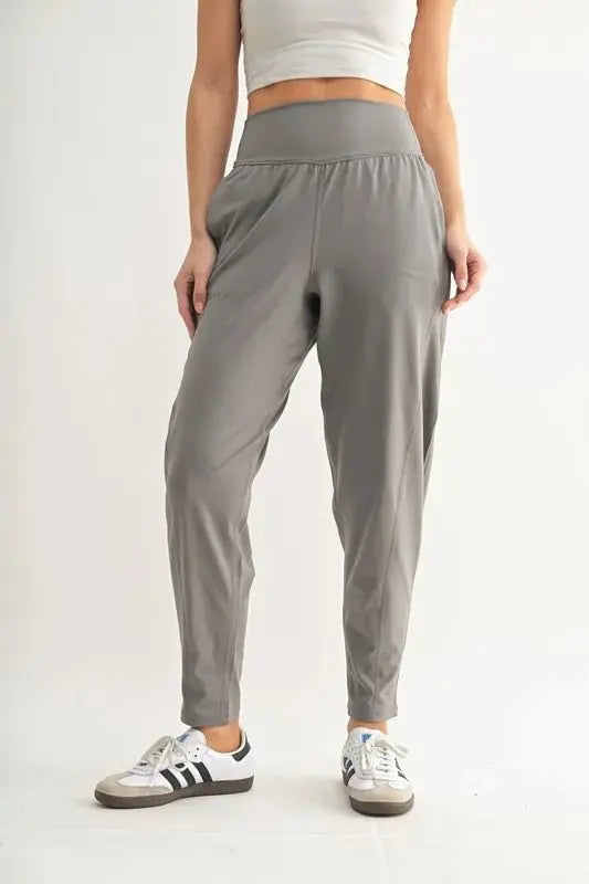 MONO B Flowbarrel High Waist Active Pants for Women - Love Salve 
