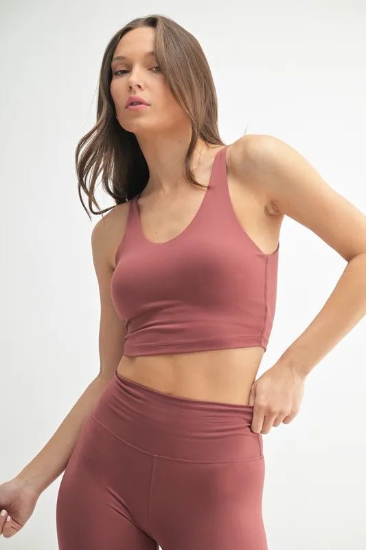MONO B Venice Cloud Light U-Back Active Tank Top for Workouts - Love Salve 