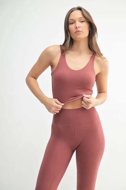 MONO B Venice Cloud Light U-Back Active Tank Top for Workouts - Love Salve 