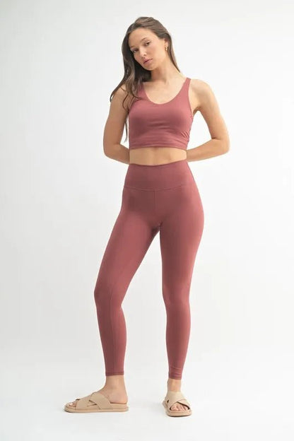 MONO B Venice Cloud Light U-Back Active Tank Top for Workouts - Love Salve 