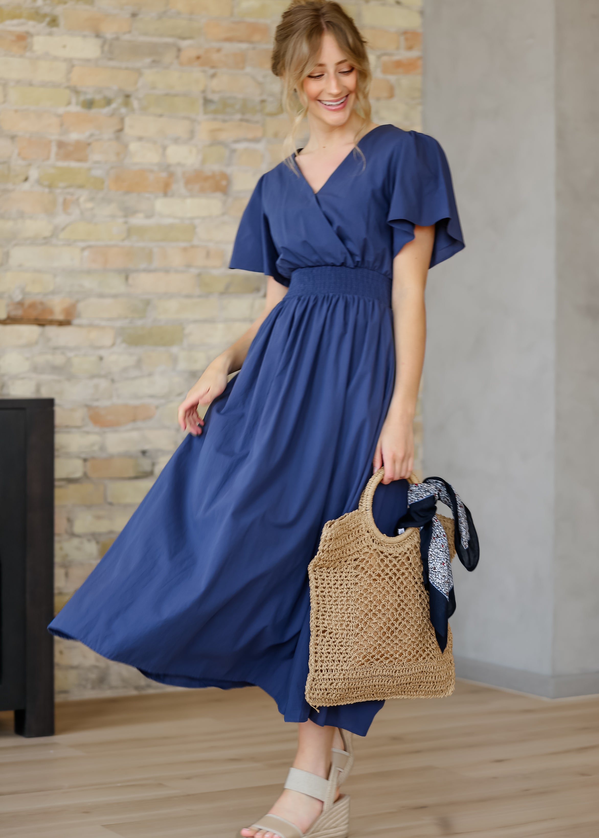 Montie Flutter Sleeve Maxi Dress - FINAL SALE Inherit Co.
