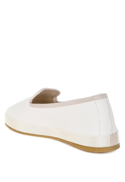 Moshka Round Toe Canvas Slip-On Loafers for Everyday Style - Love Salve 