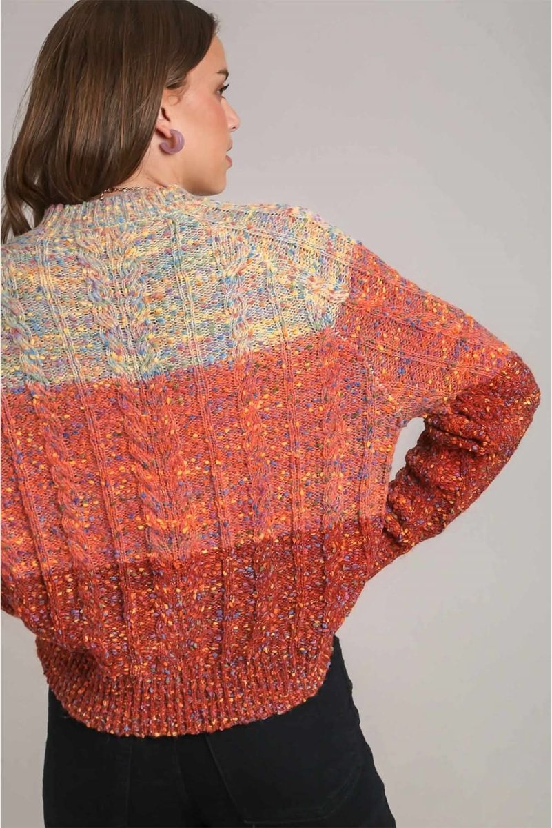 Multicolour Colorful Confetti Wool Ball Knitted Sweater - Love Salve 