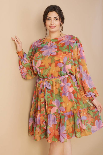 MUTED GARDEN WOVEN MINI DRESS - Love Salve