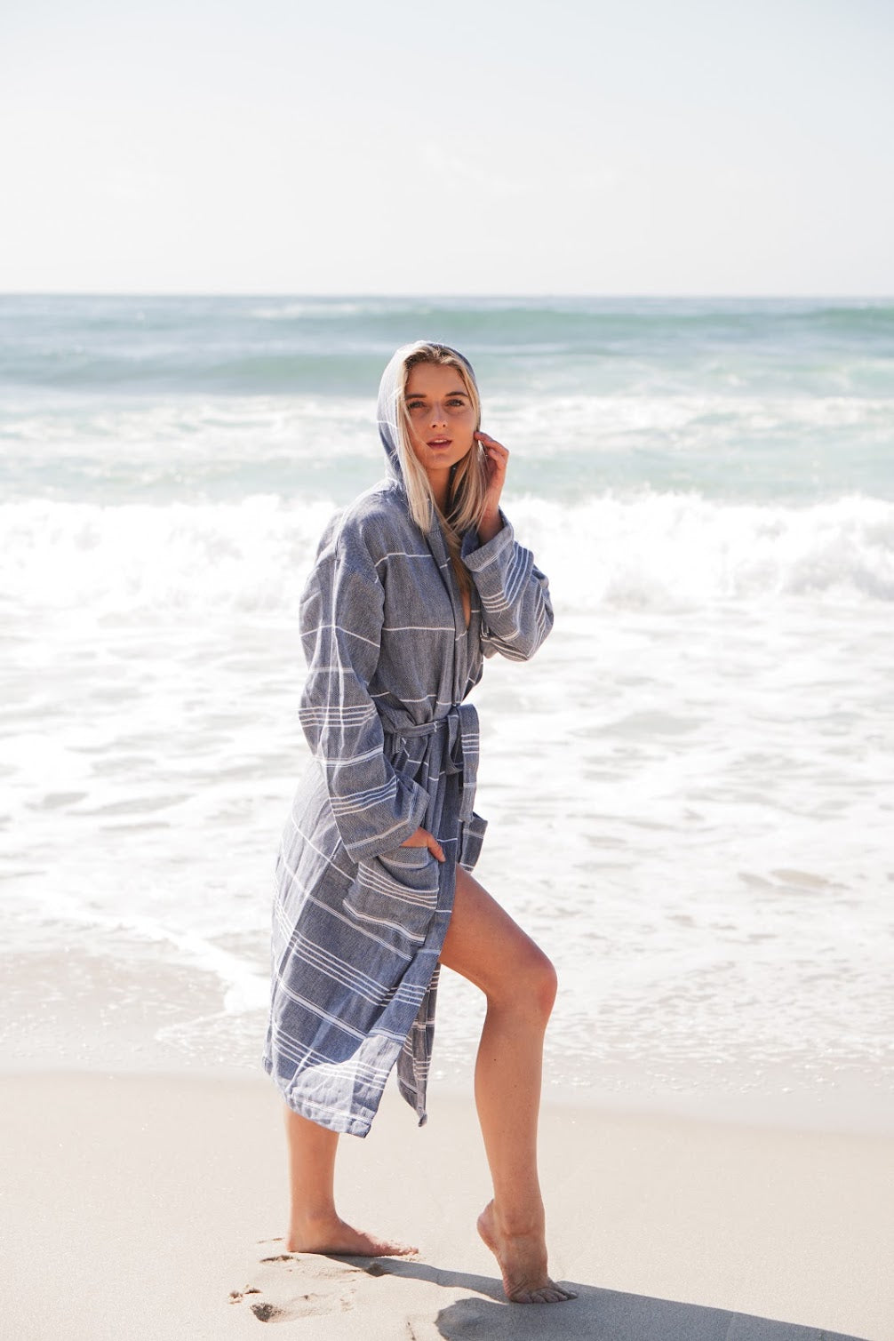 Monaco Turkish Bathrobe Made from 100 Percent Natural Turkish Cotton in S/M L/XL and XXL Sizes - Love Salve 