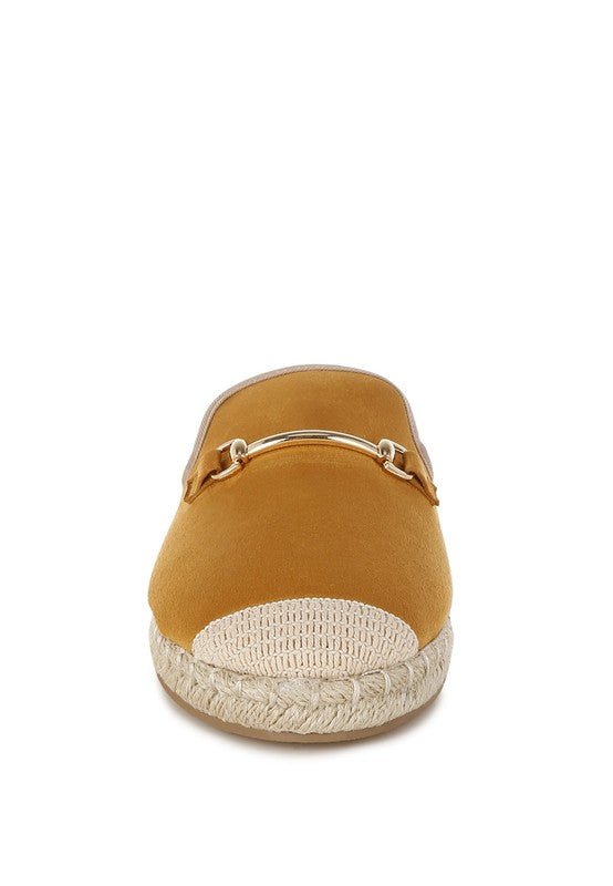 Nazaya Horsebit Detail Espadrilles Mules for Women - Love Salve 