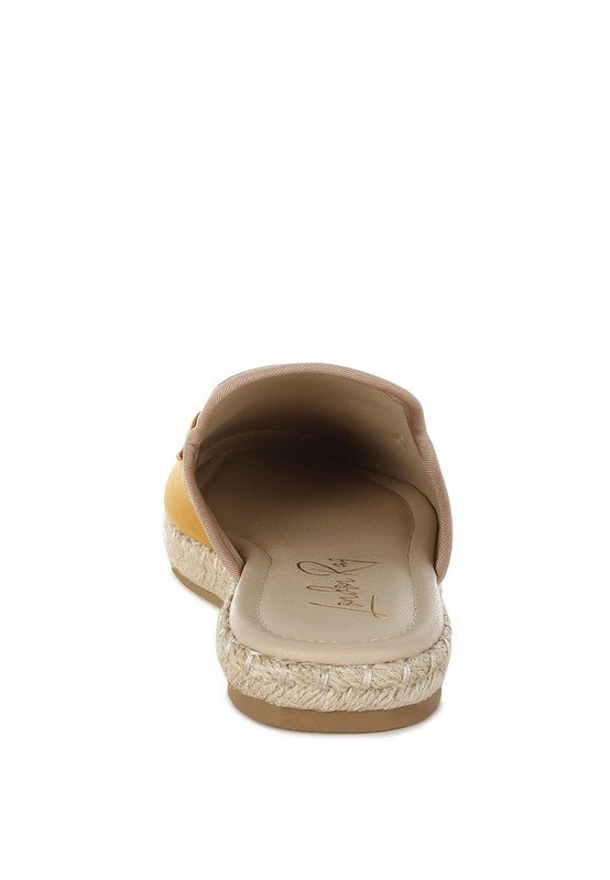 Nazaya Horsebit Detail Espadrilles Mules for Women - Love Salve 
