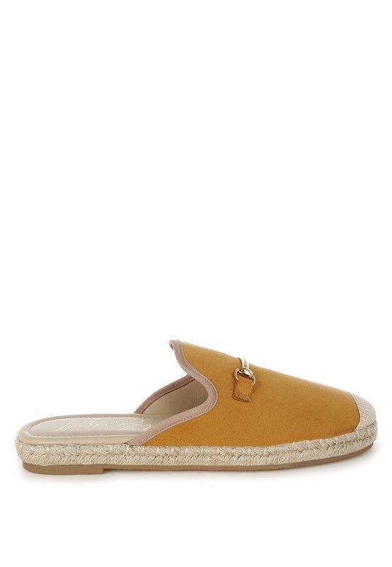 Nazaya Horsebit Detail Espadrilles Mules for Women - Love Salve 
