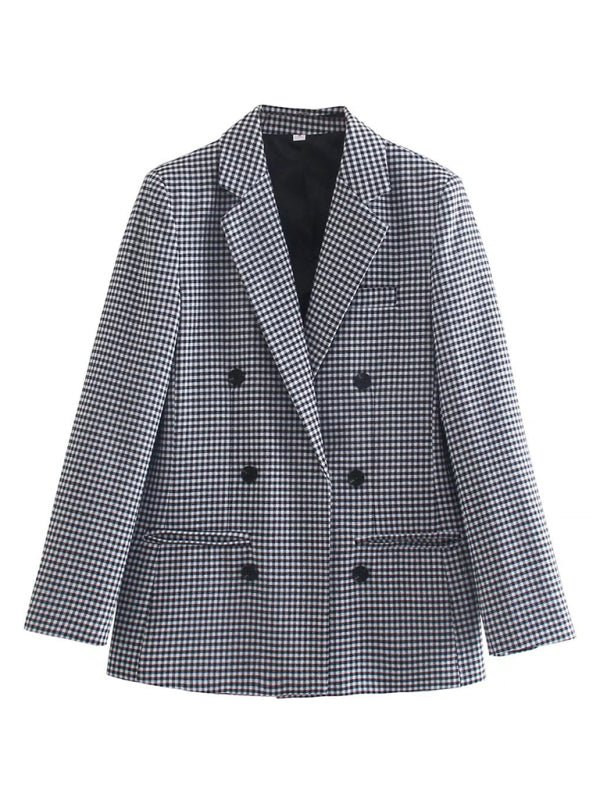 New Women's Suit Plaid Small Suit Jacket for Stylish Look - Love Salve