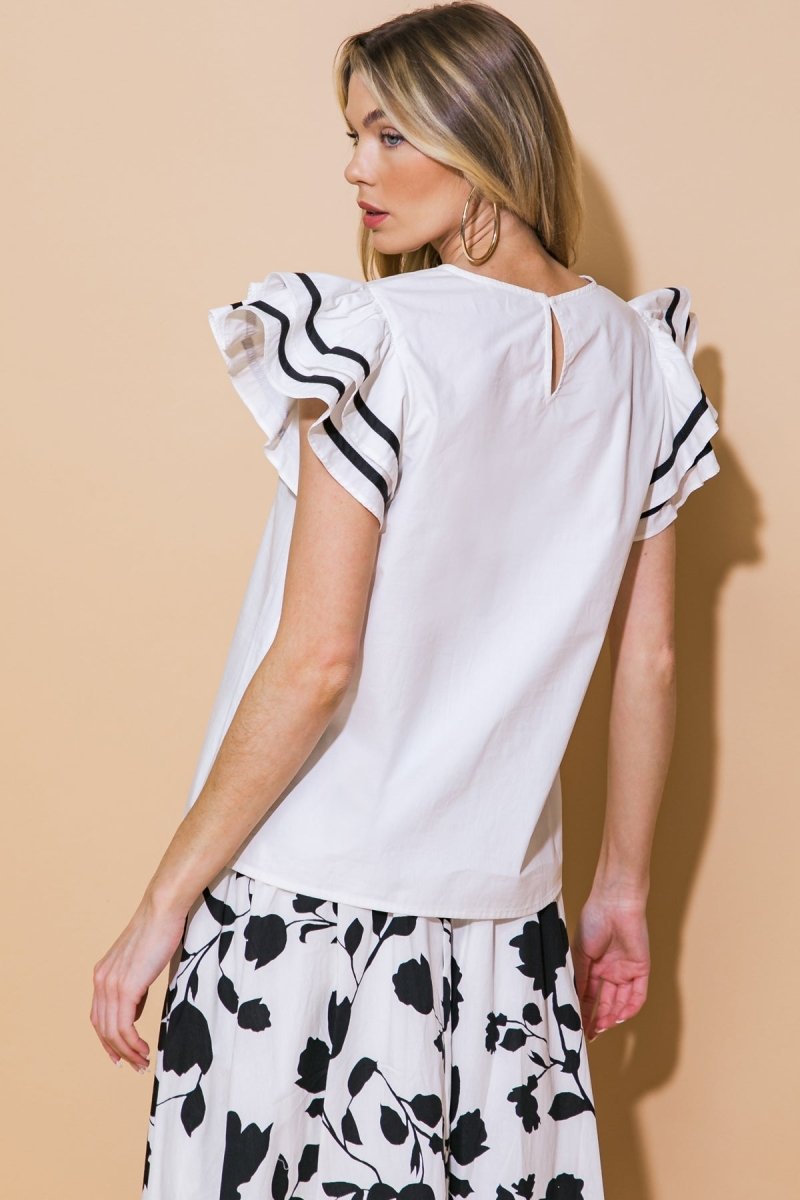 NICE AS CAN BE WOVEN TOP - Love Salve