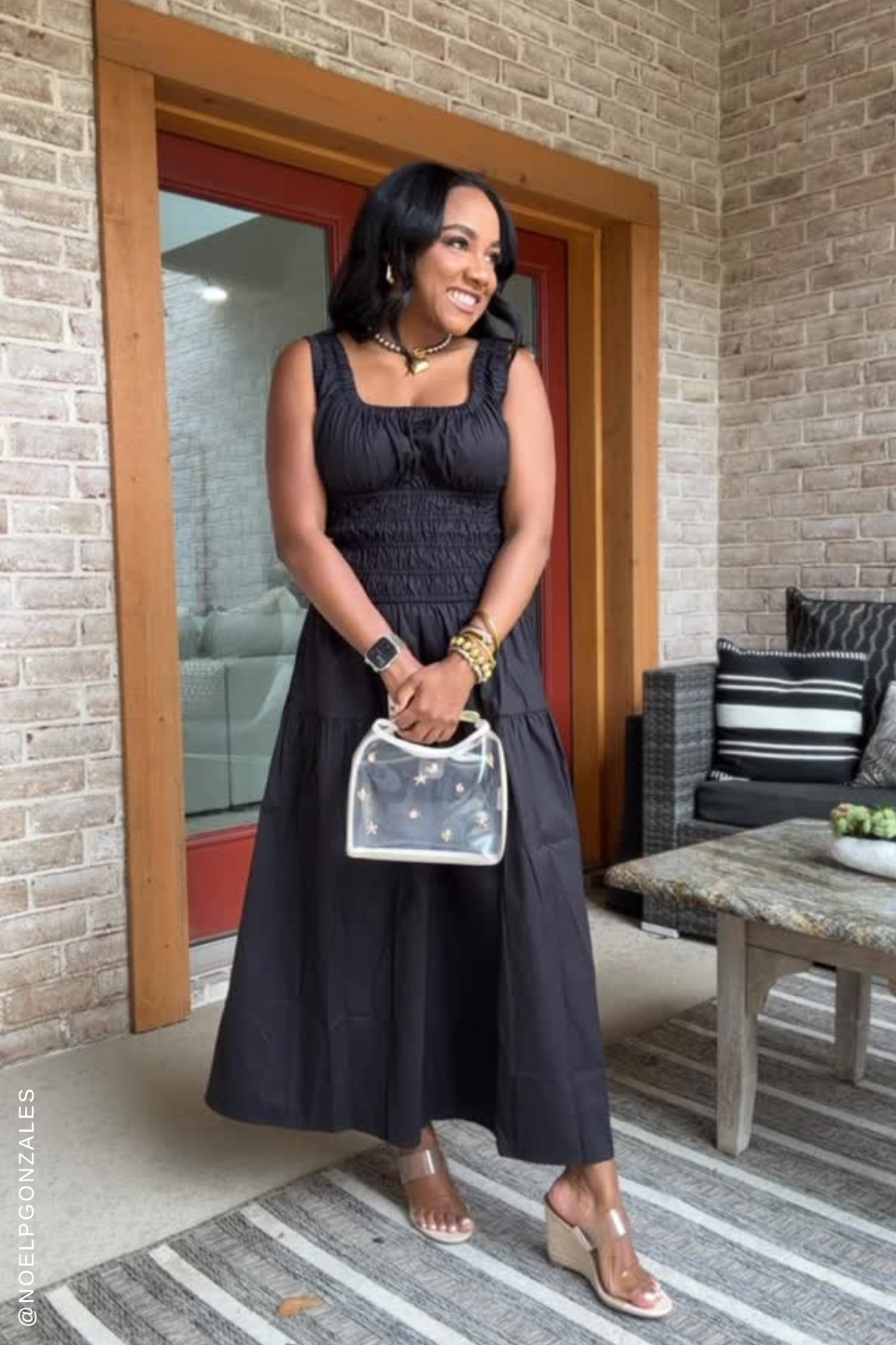 LOVELIEST LOOKS BLACK WOVEN MIDI DRESS Flying Tomato