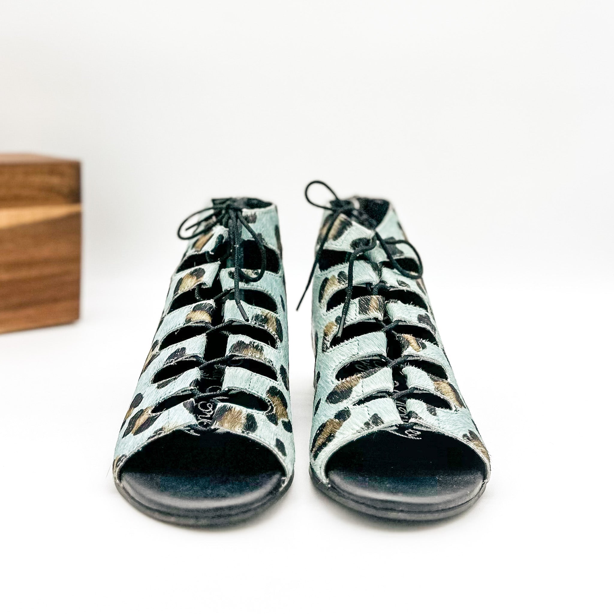 Nola Teal Sandals With Lace Up Front And Back Zip Closure Naughty Monkey