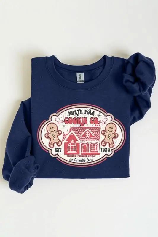 North Pole Gingerbread Cookie Graphic Sweatshirts - Love Salve 