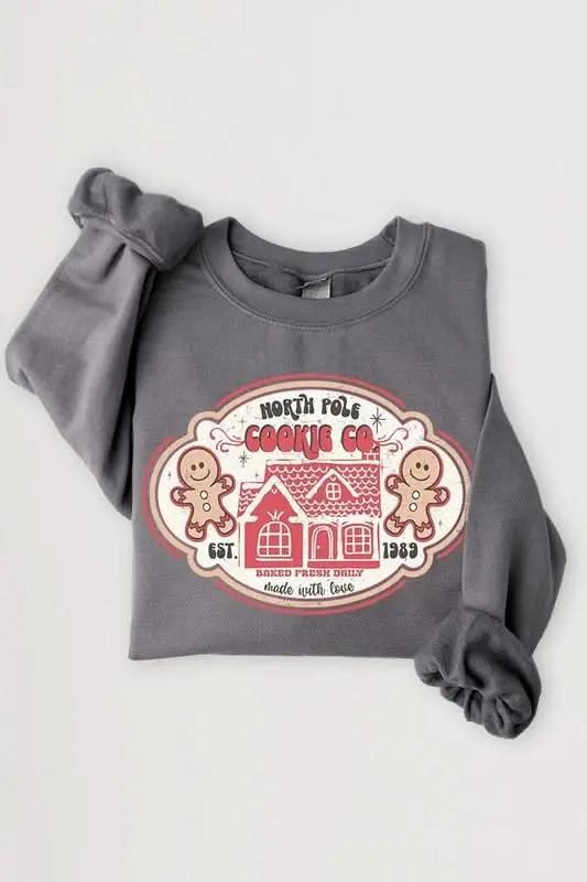 North Pole Gingerbread Cookie Graphic Sweatshirts - Love Salve 